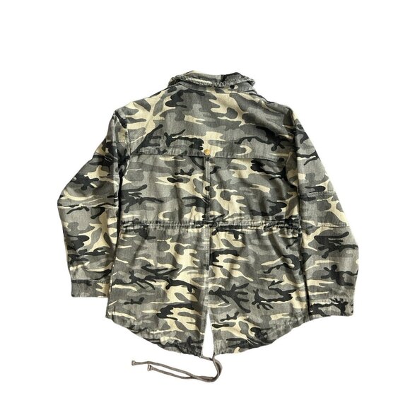 Vici Fate Camo Print Utility Denim Jacket Coat Size Small - Picture 7 of 12